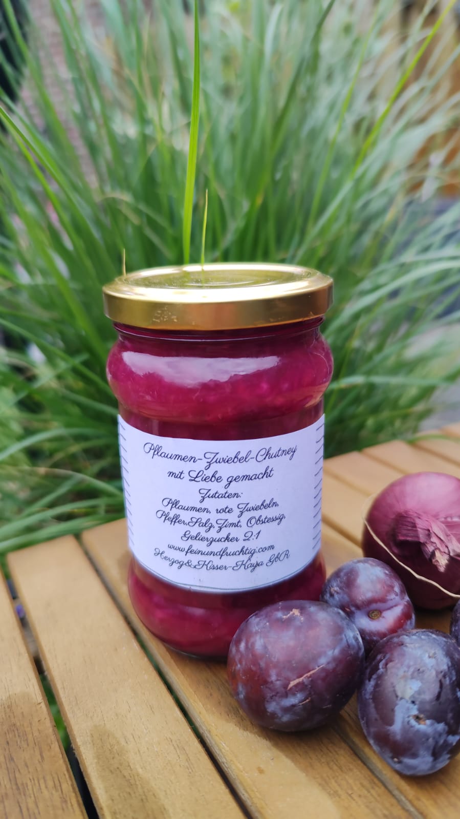 🍑 Pflaumen-Zwiebel-Chutney – Fruchtig trifft würzig | Handgemacht | 250 gr.