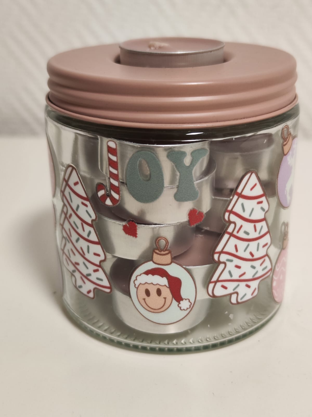 Teelicht Gläser weihnachtlich