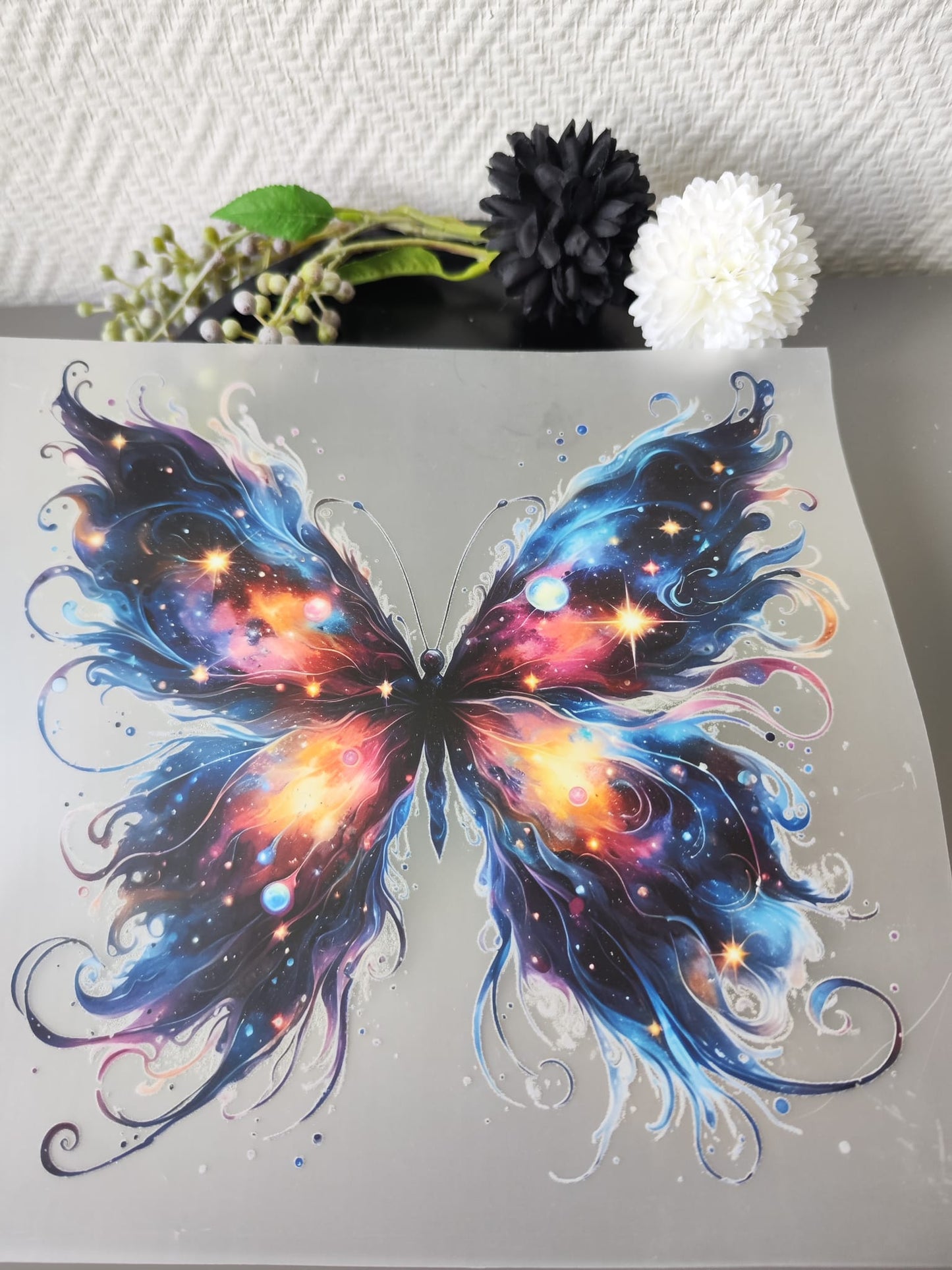 Schmetterlinge und Blumen HeatTransfer 10inch