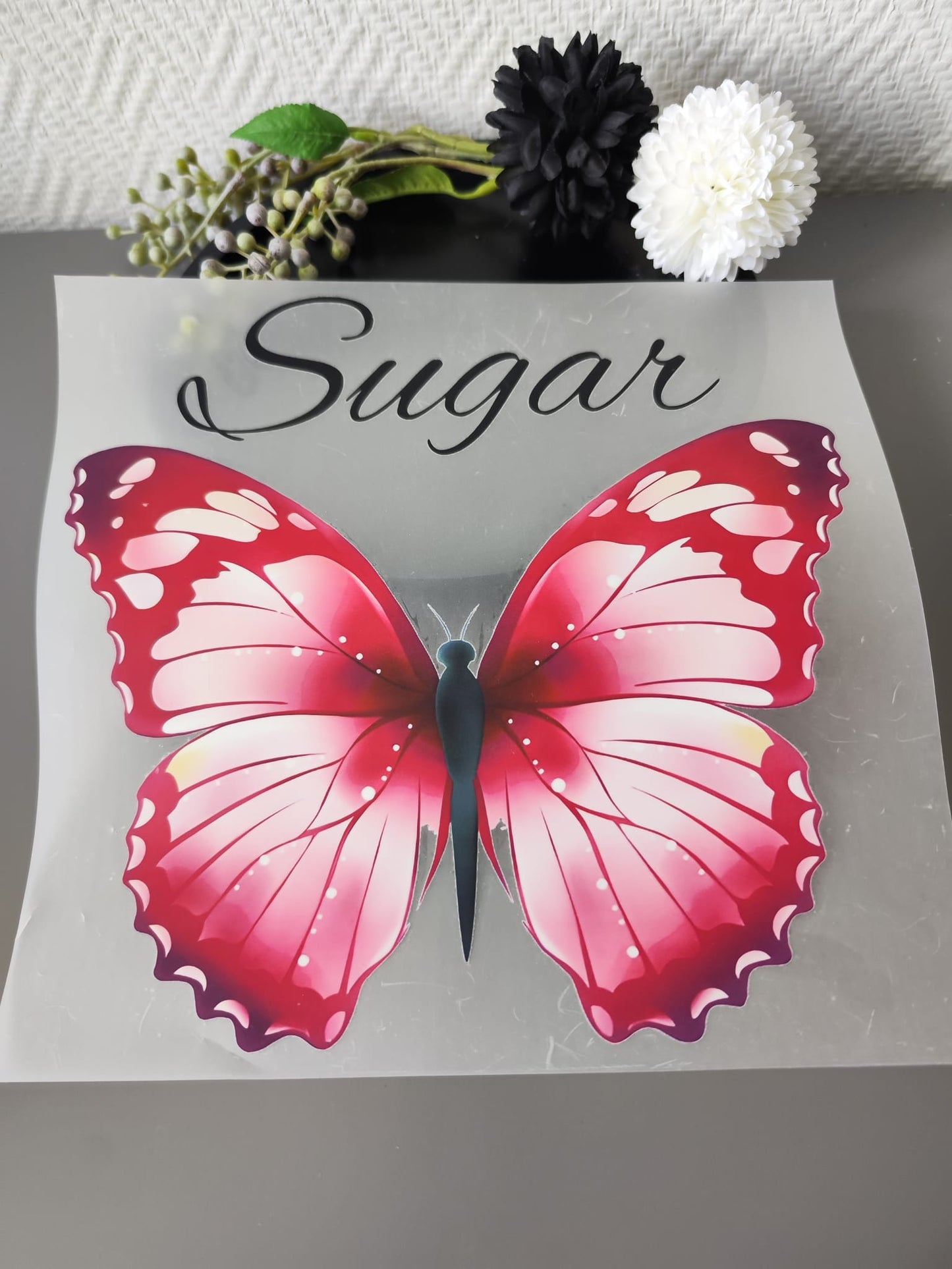 Schmetterlinge und Blumen HeatTransfer 10inch