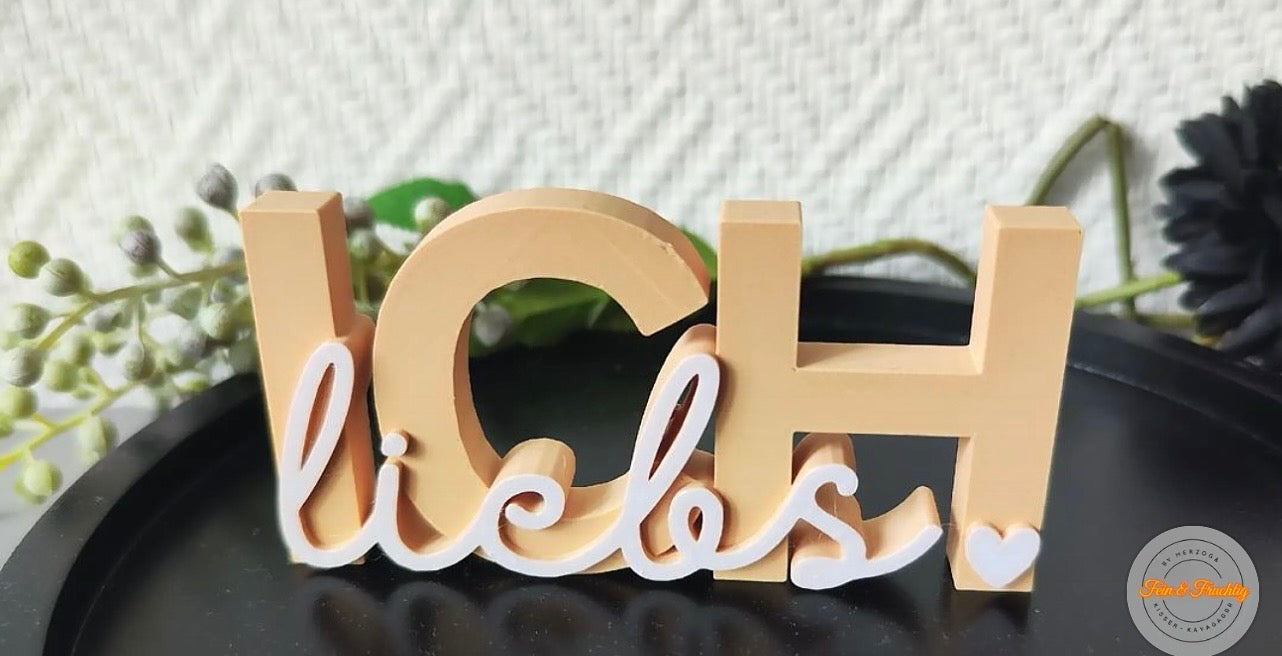 3D Schriftzug personalisiert | Deko & Geschenkidee | Handmade-mittlere Größe