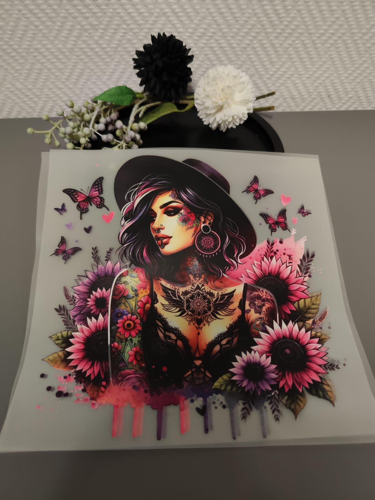Tattoo Girls Heat Transfer 10 Inch