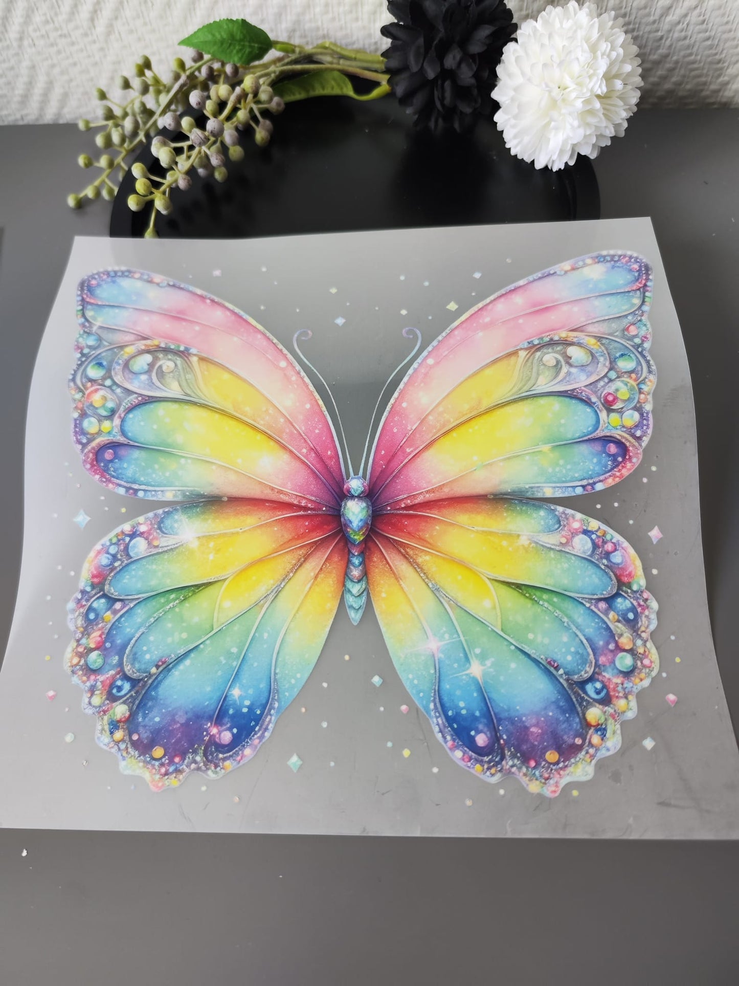 Schmetterlinge und Blumen HeatTransfer 10inch