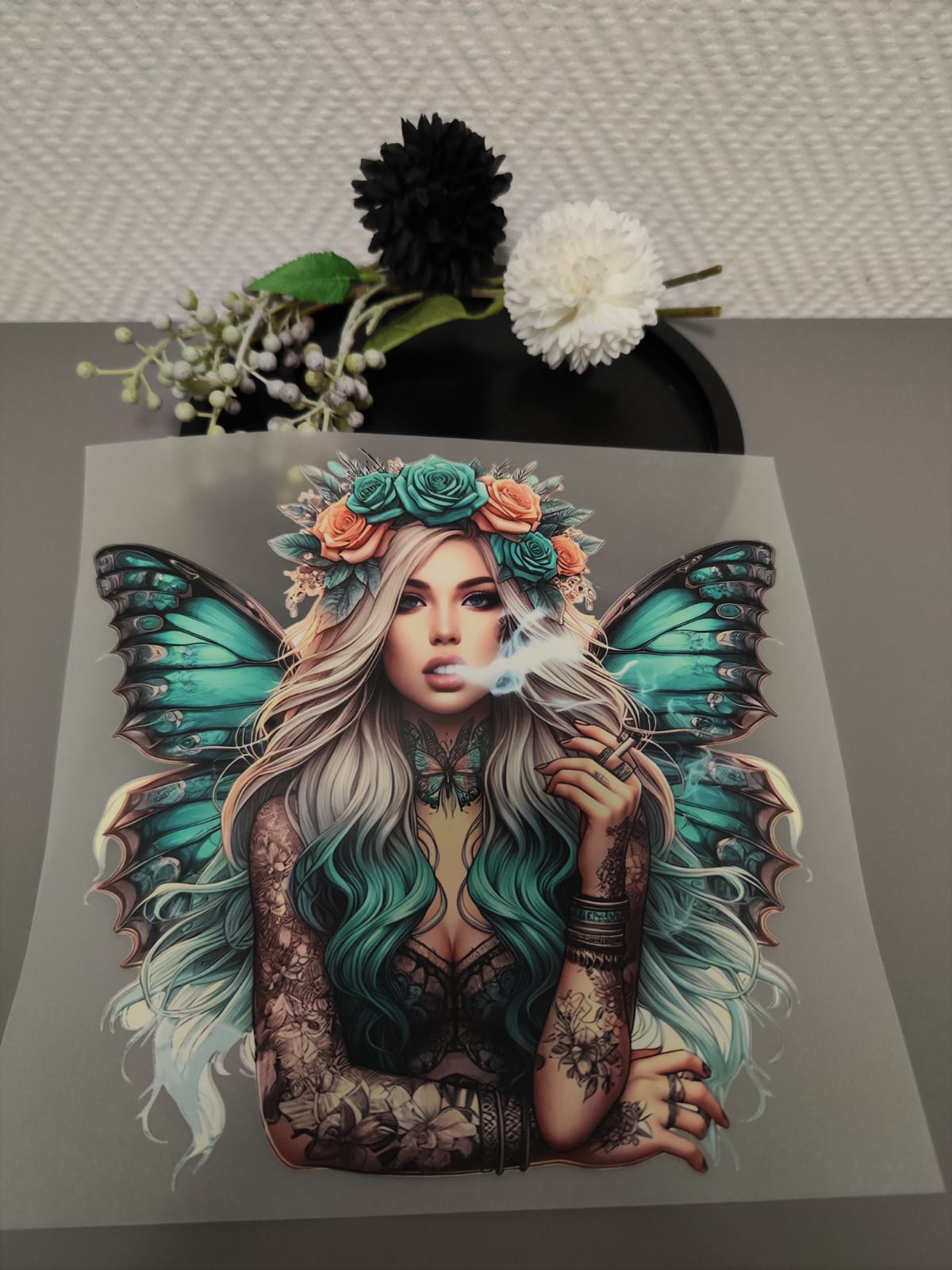 Tattoo Girls Heat Transfer 10 Inch