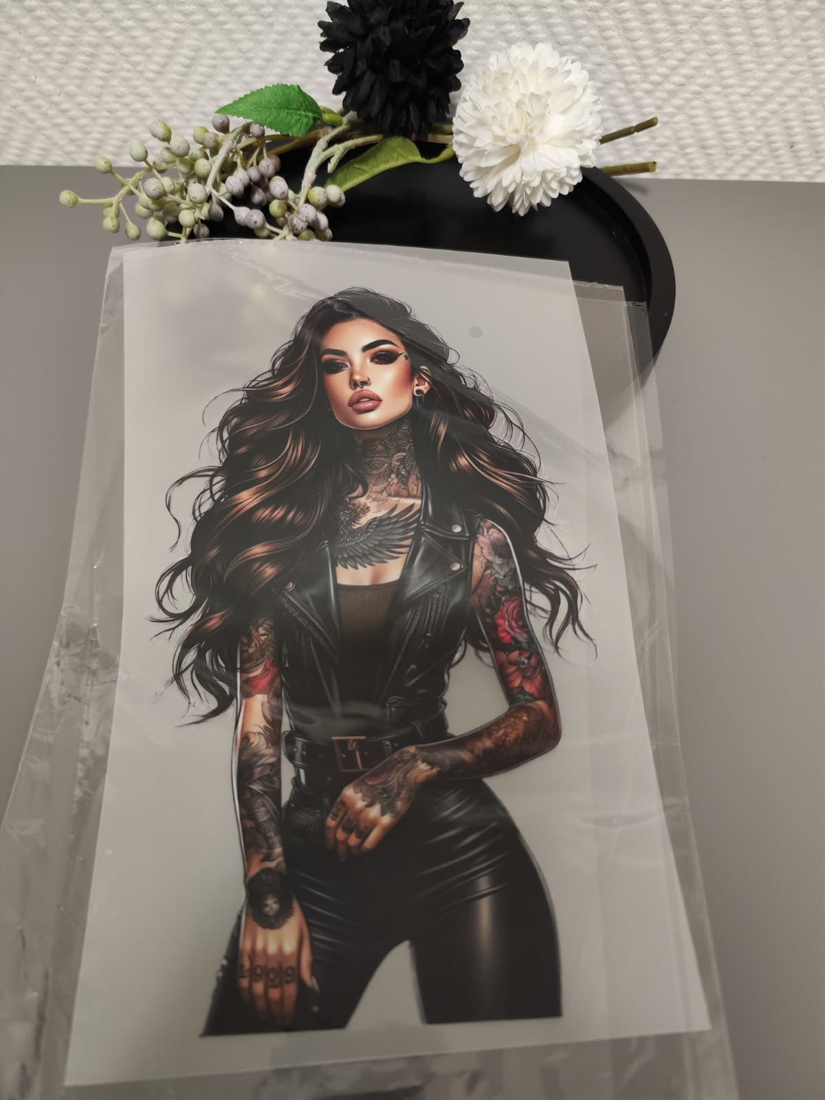 Tattoo Girls Heat Transfer 10 Inch