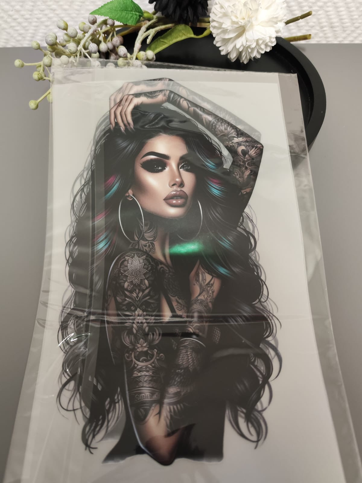Tattoo Girls Heat Transfer 10 Inch