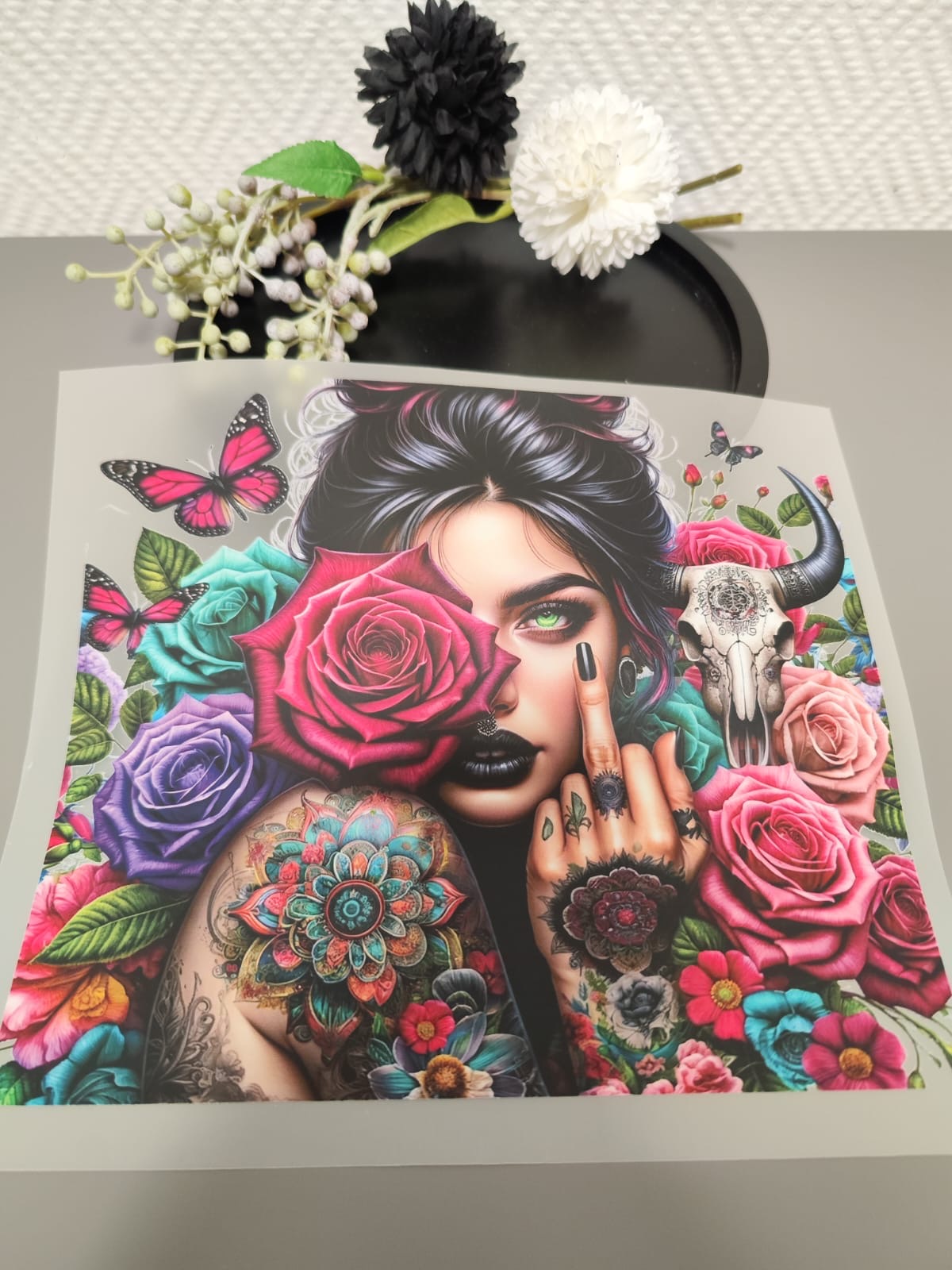 Tattoo Girls Heat Transfer 10 Inch