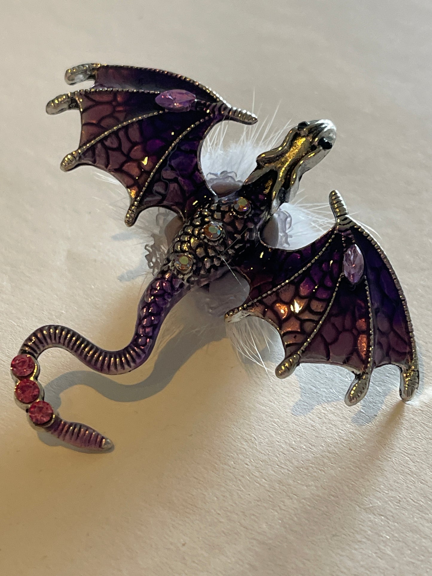 Fantasy Drachen-Anhänger mit Strass | 3D DIY Deko-Charm verschiedene Farben