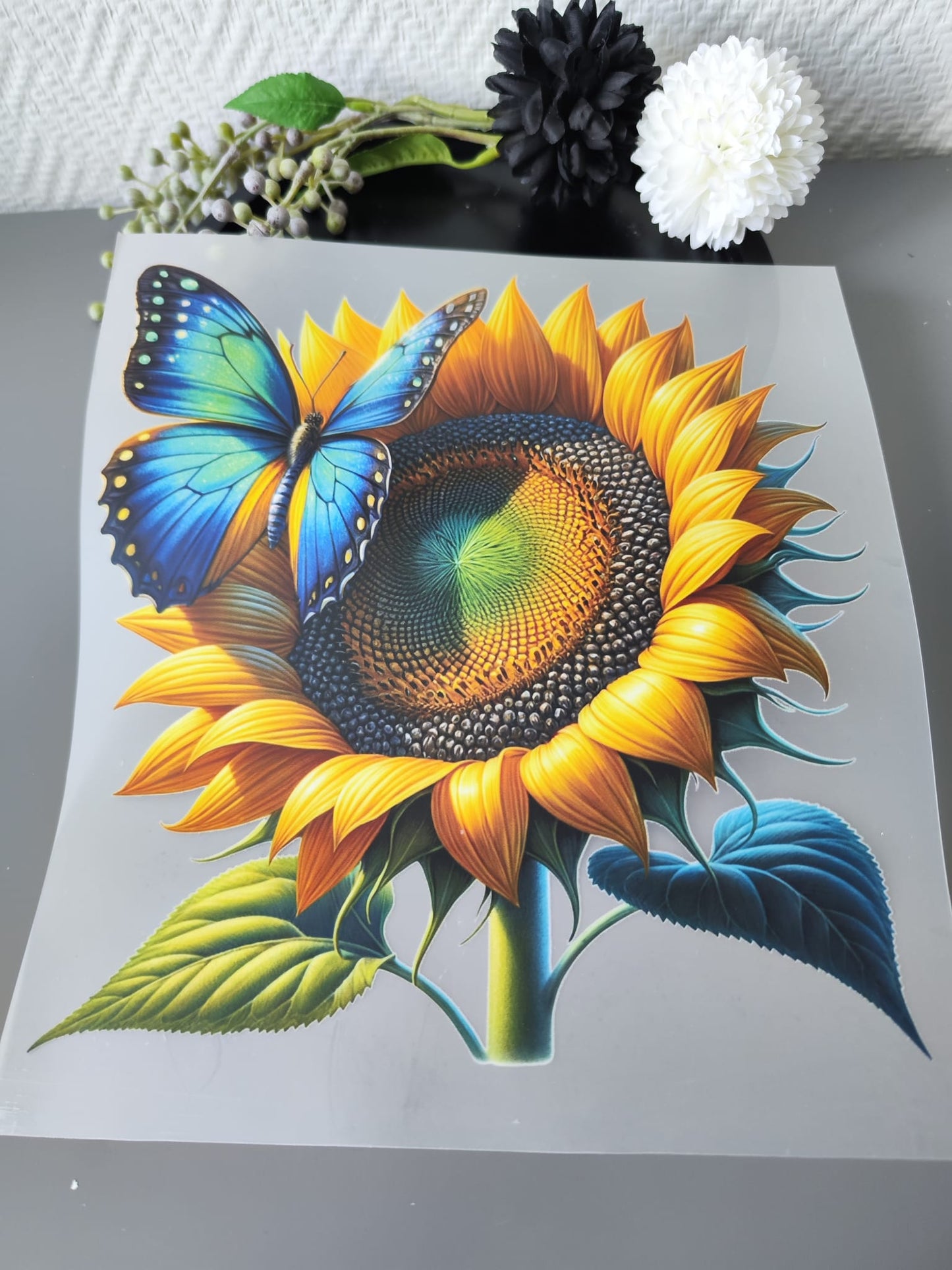 Schmetterlinge und Blumen HeatTransfer 10inch