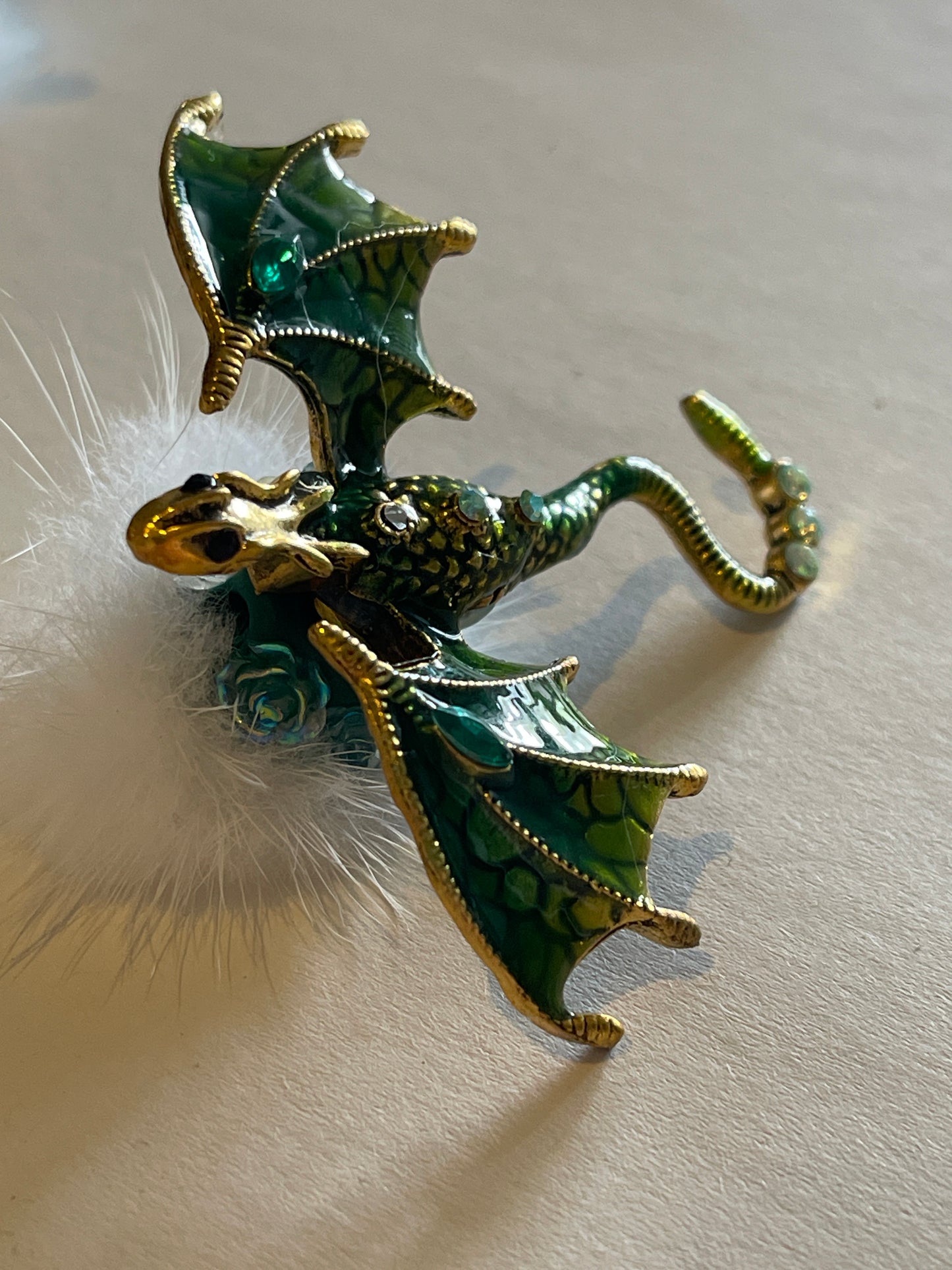 Fantasy Drachen-Anhänger mit Strass | 3D DIY Deko-Charm verschiedene Farben