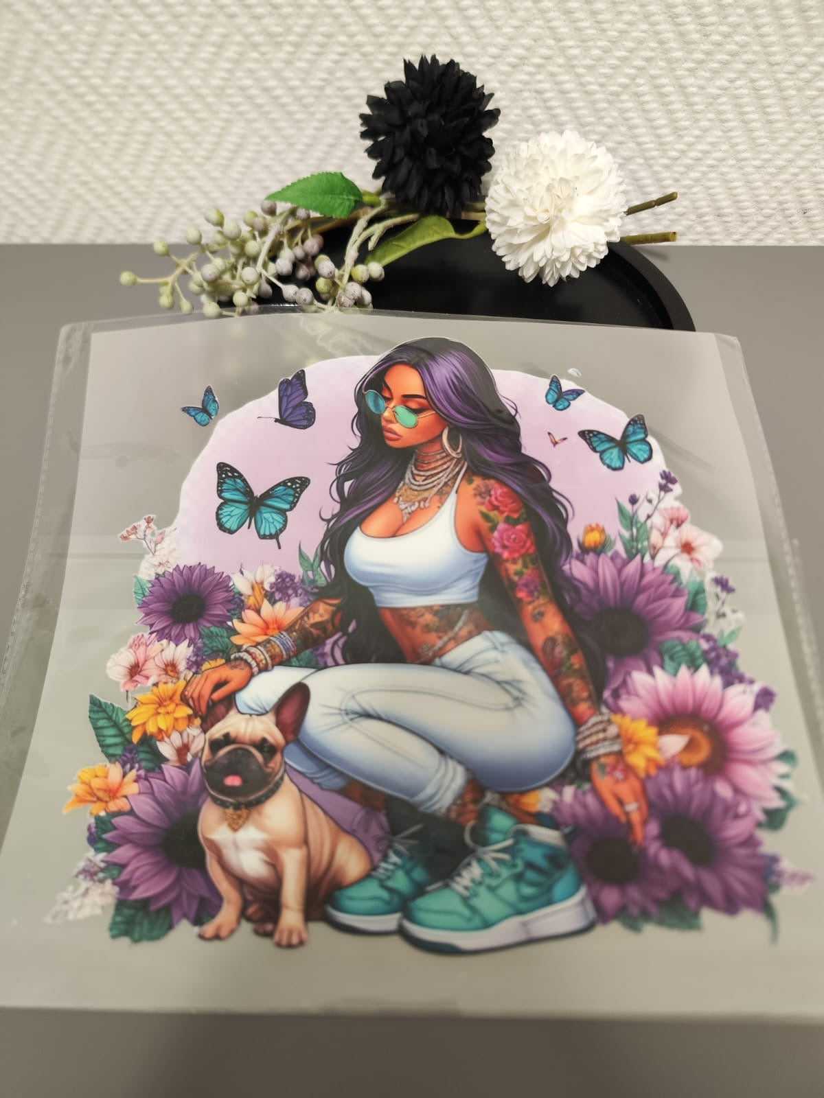 Tattoo Girls Heat Transfer 10 Inch