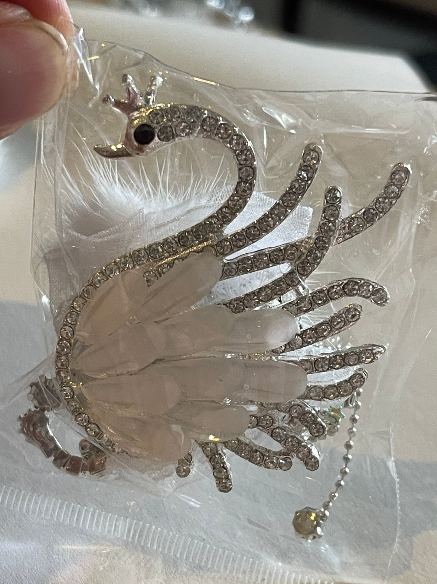 DIY Schwan  – Strass Schwan Anhänger