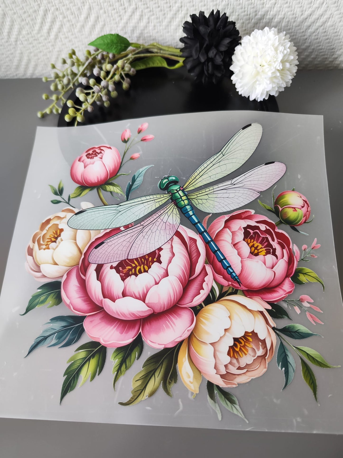 Schmetterlinge und Blumen HeatTransfer 10inch
