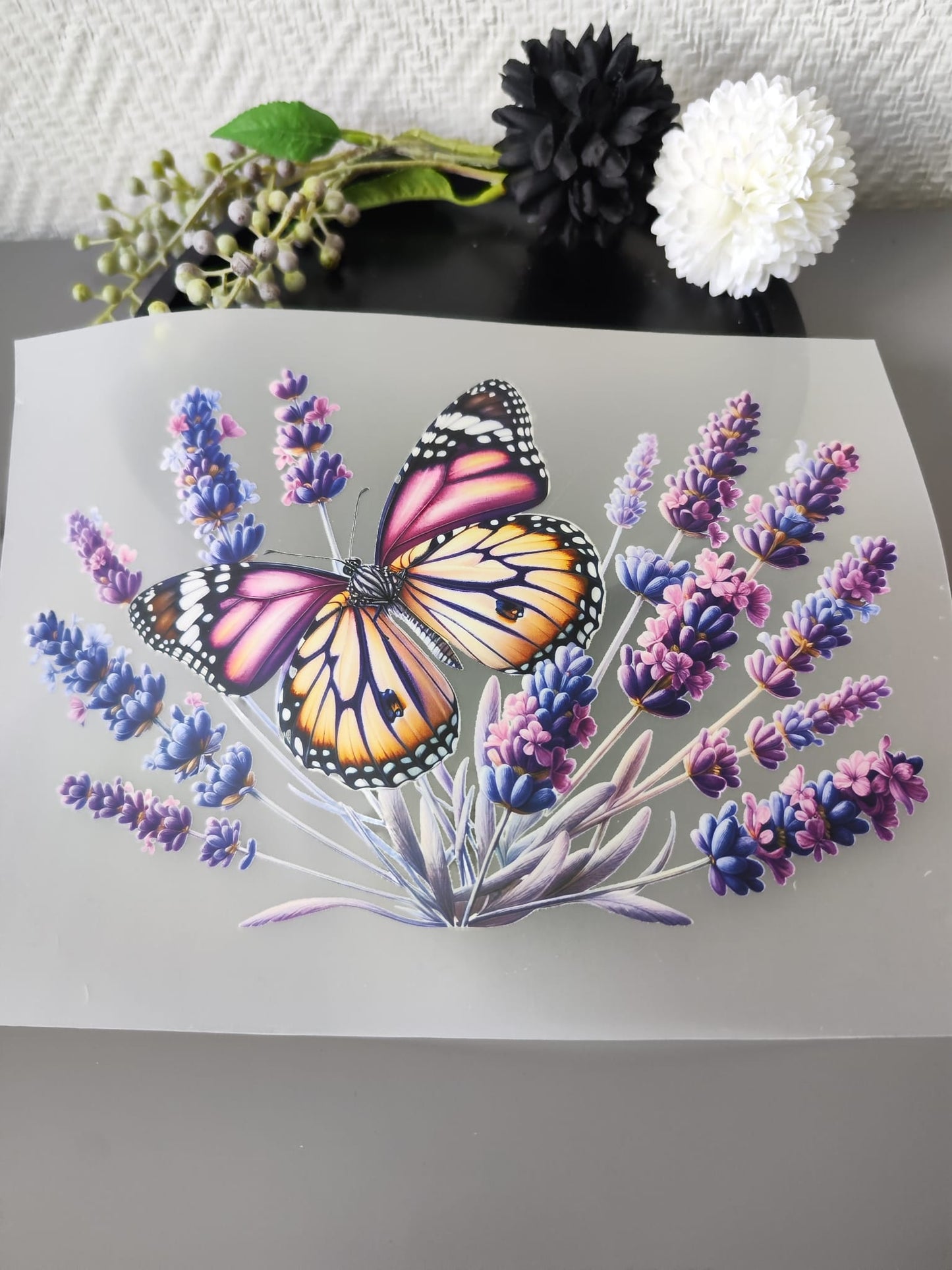 Schmetterlinge und Blumen HeatTransfer 10inch
