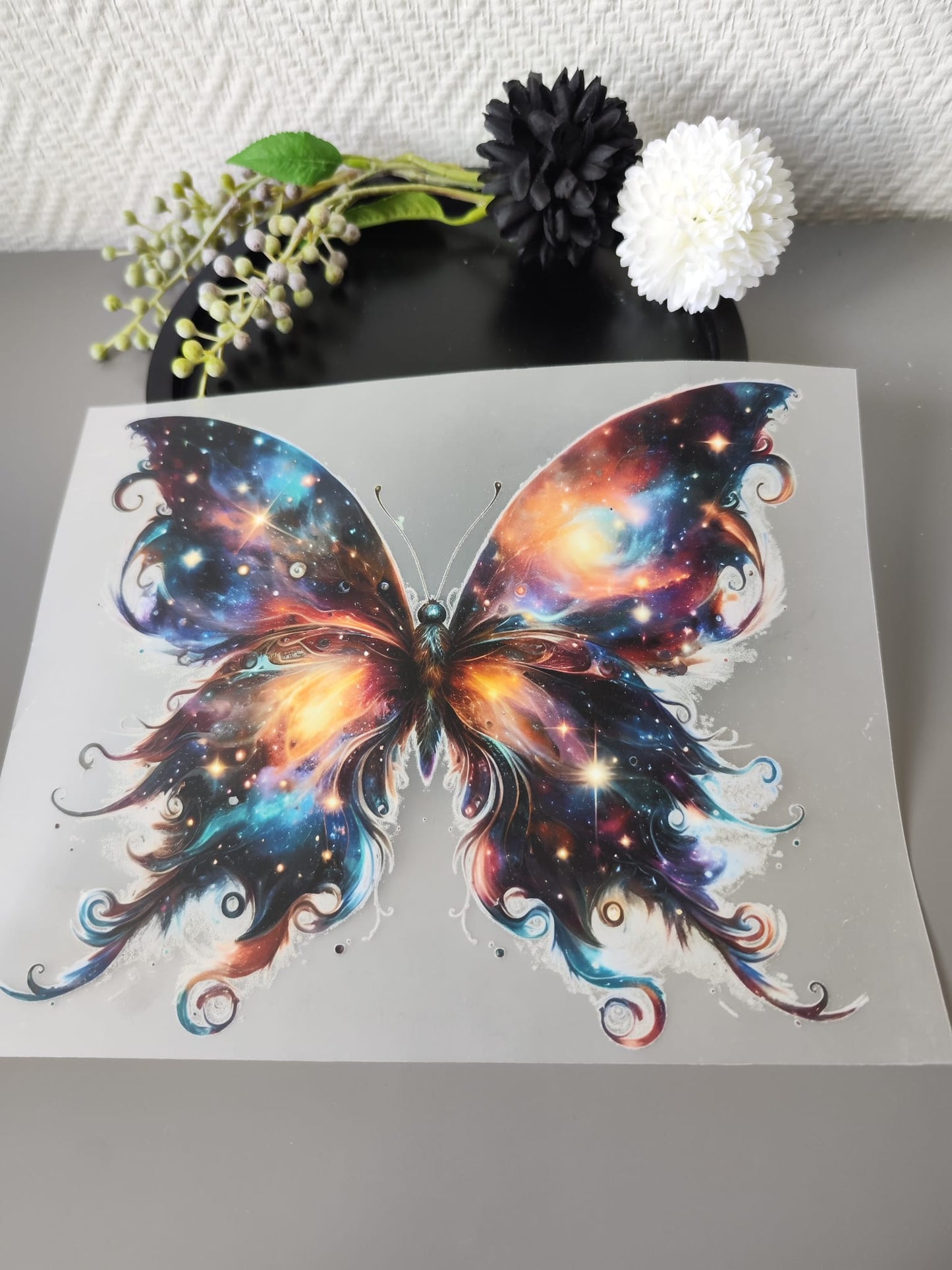 Schmetterlinge und Blumen HeatTransfer 10inch