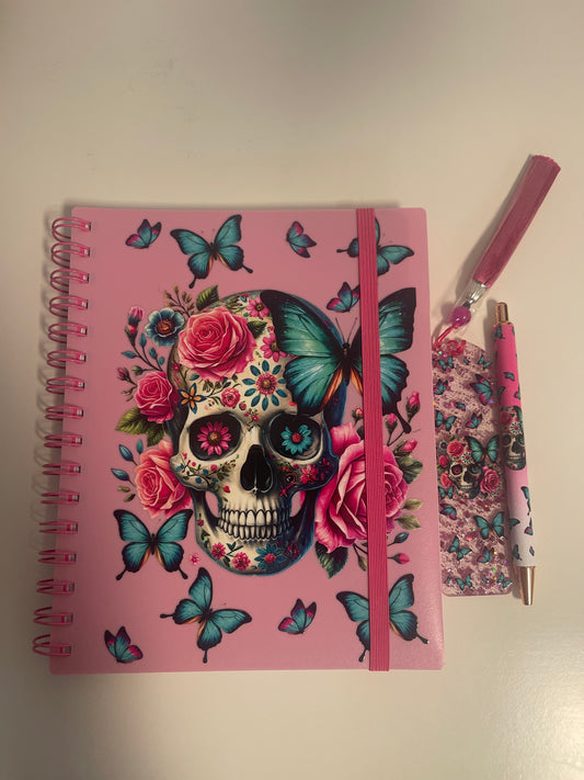 Geschenkset - A5 Ringbuch mit Kugelschreiber und Lesezeichen