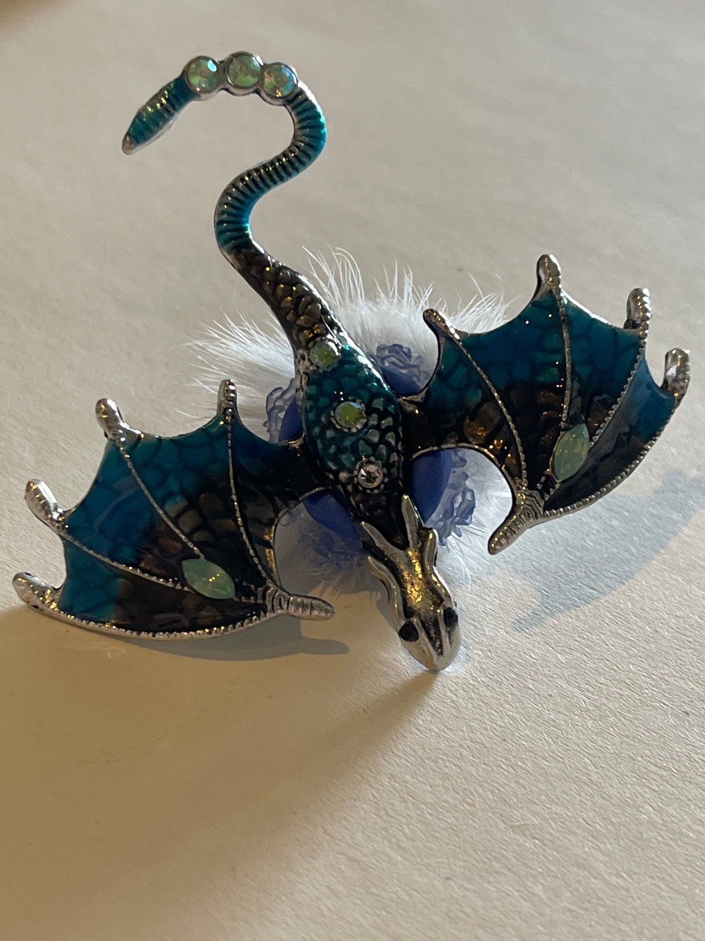 Fantasy Drachen-Anhänger mit Strass | 3D DIY Deko-Charm verschiedene Farben