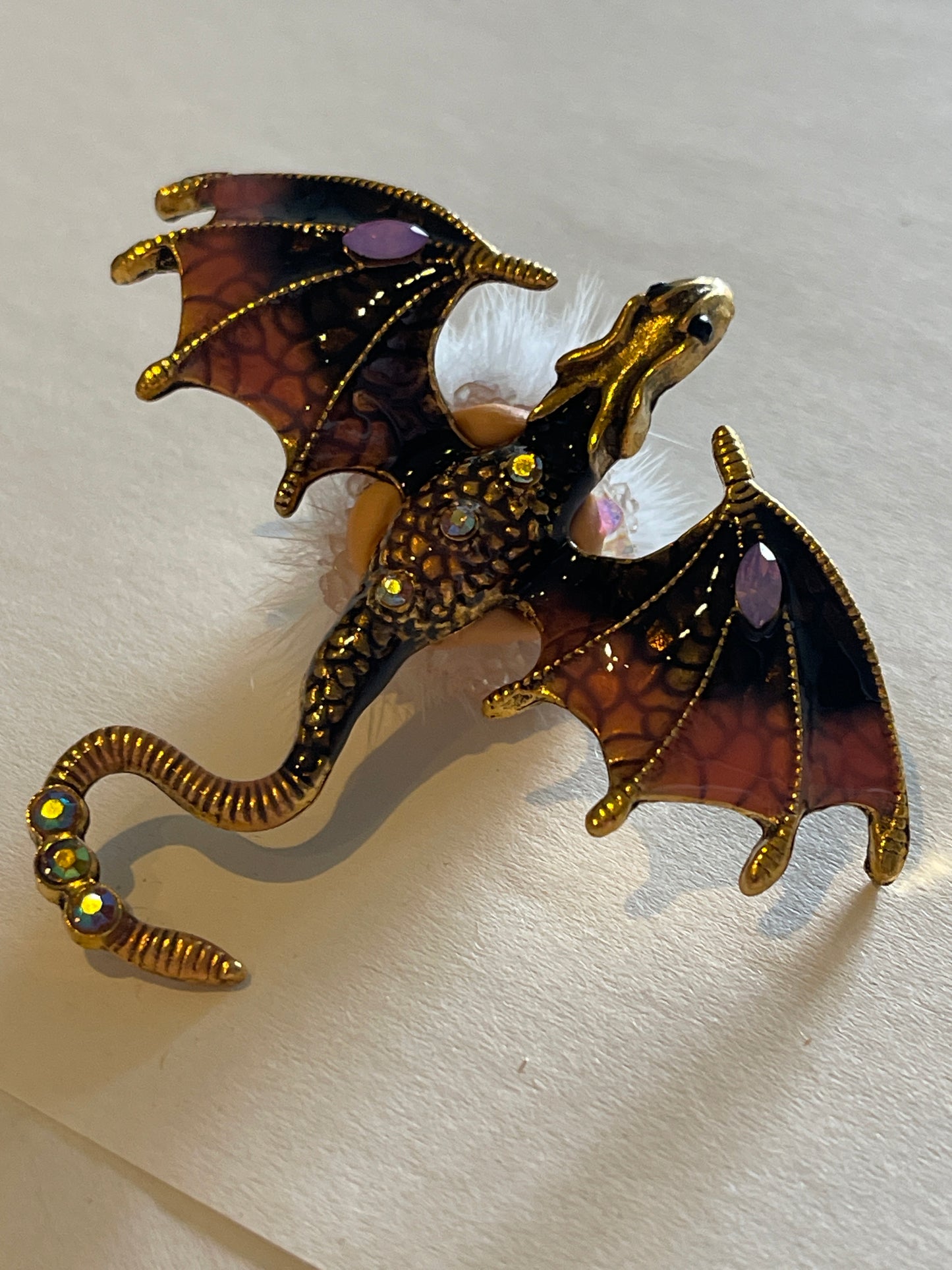 Fantasy Drachen-Anhänger mit Strass | 3D DIY Deko-Charm verschiedene Farben