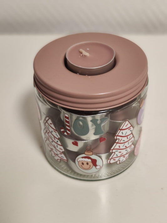 Teelicht Gläser weihnachtlich