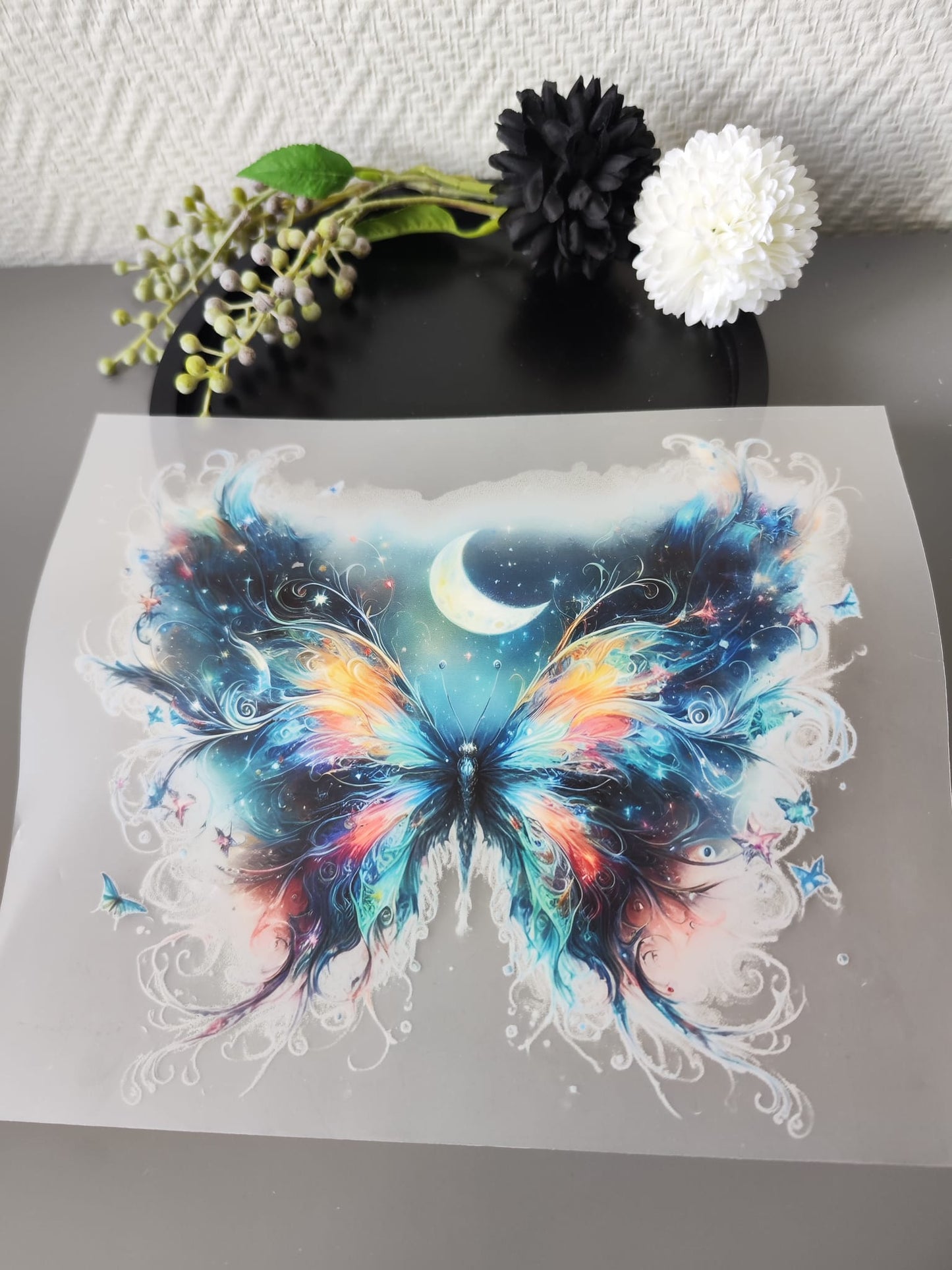 Schmetterlinge und Blumen HeatTransfer 10inch
