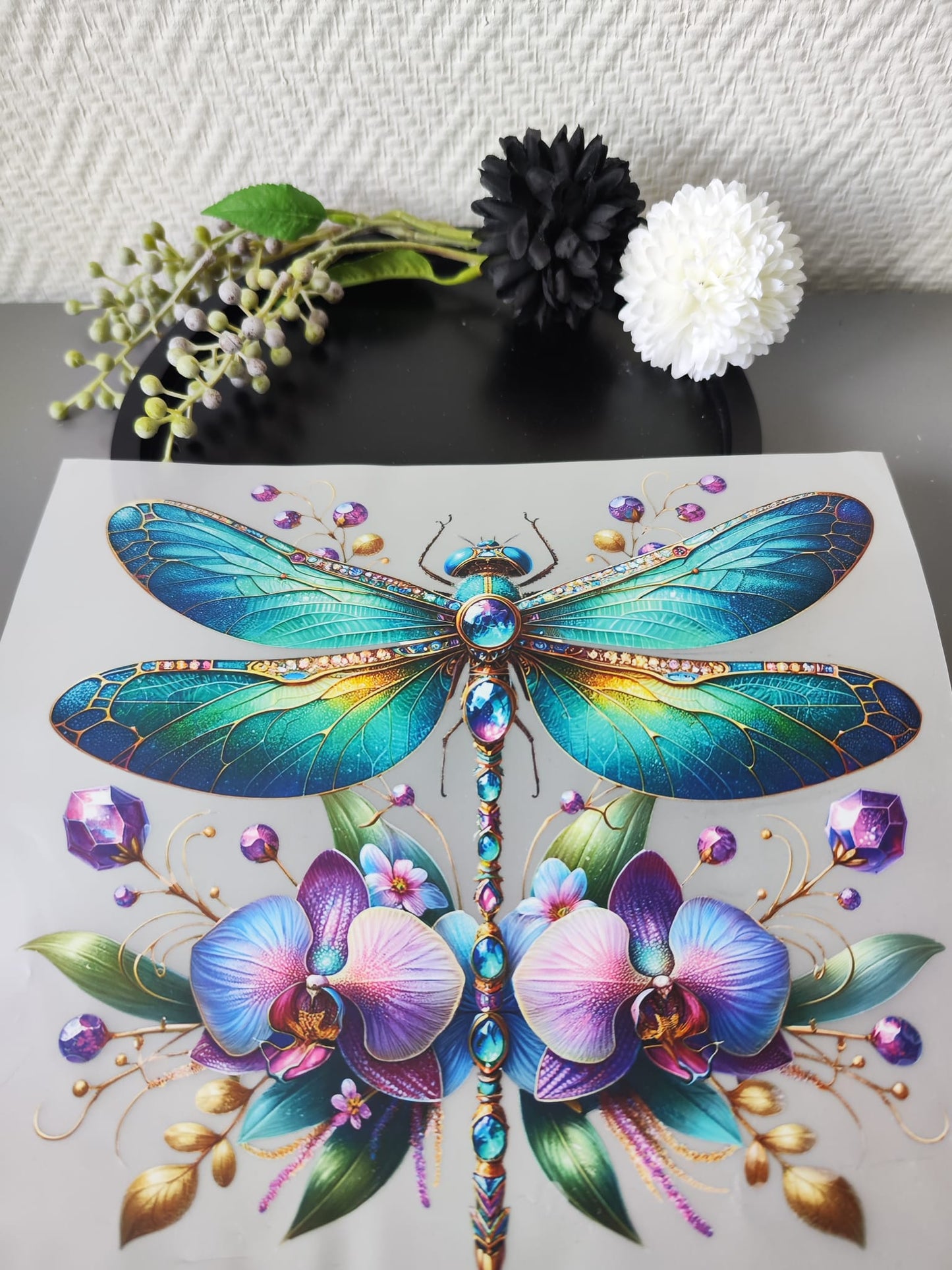 Schmetterlinge und Blumen HeatTransfer 10inch