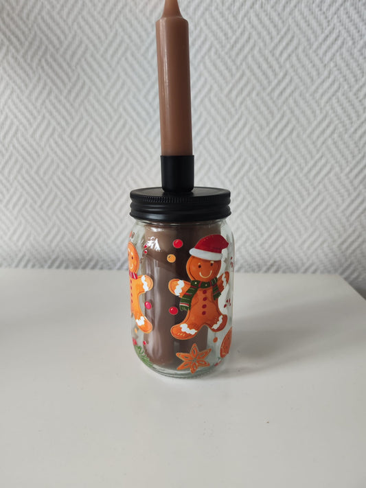 Stabkerzen Gläser weihnachtlich