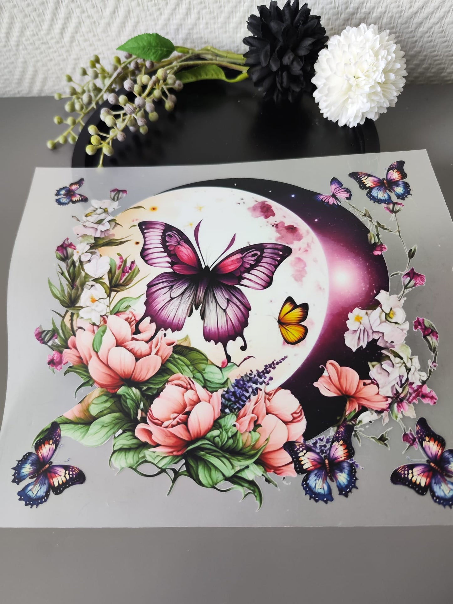 Schmetterlinge und Blumen HeatTransfer 10inch