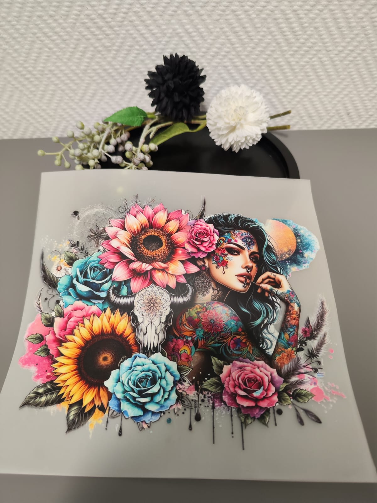 Tattoo Girls Heat Transfer 10 Inch