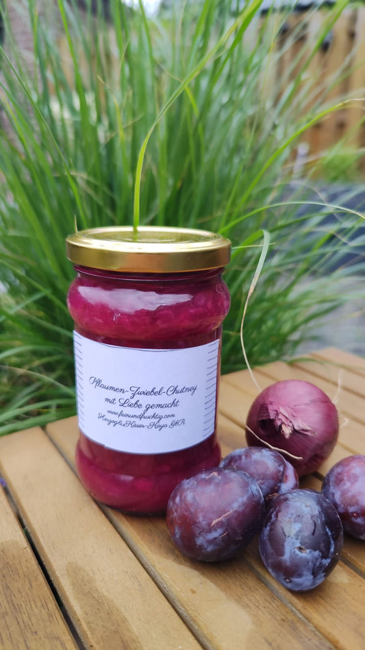 🍑 Pflaumen-Zwiebel-Chutney – Fruchtig trifft würzig | Handgemacht | 250 gr.