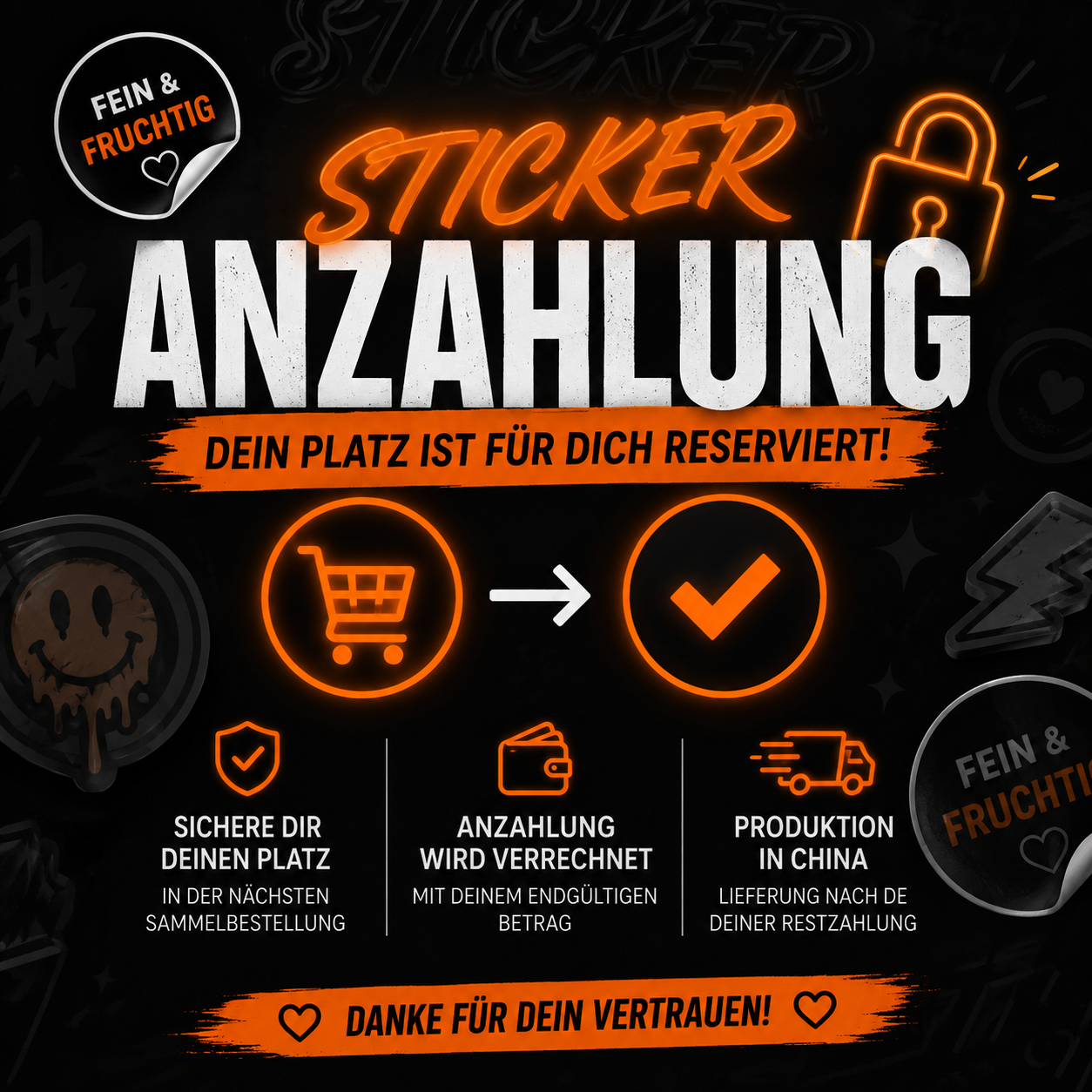 Neukunden Anzahlung TikTok Sticker Live Verkauf