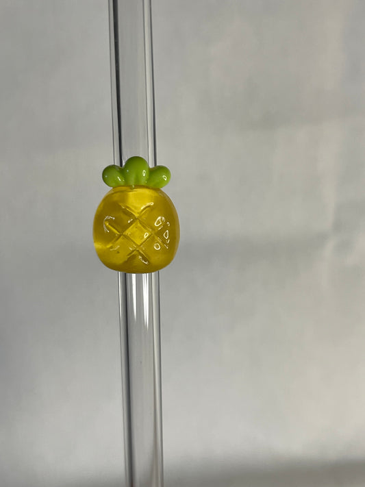 Glasstrohhalm Ananas